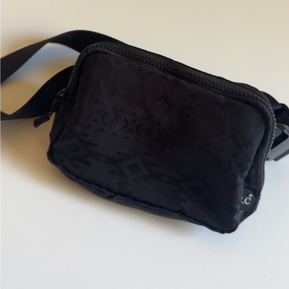 Black Aztec pattern Crossbody Bag